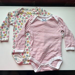 Baby Boden Pink Striped and Floral Onesies